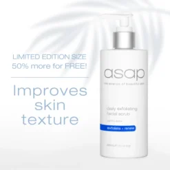 Asap Daily Exfoliating Facial Scrub 300ml 7 Asap Daily Exfoliating Facial Scrub 300ml -Sigma Store asap Daily Exfoliating Facial Scrub 300ml with info
