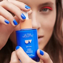 Ultra Violette Queen Screen SPF50+ Luminising Skinscreen Serum -Sigma Store queen screen model shot 500